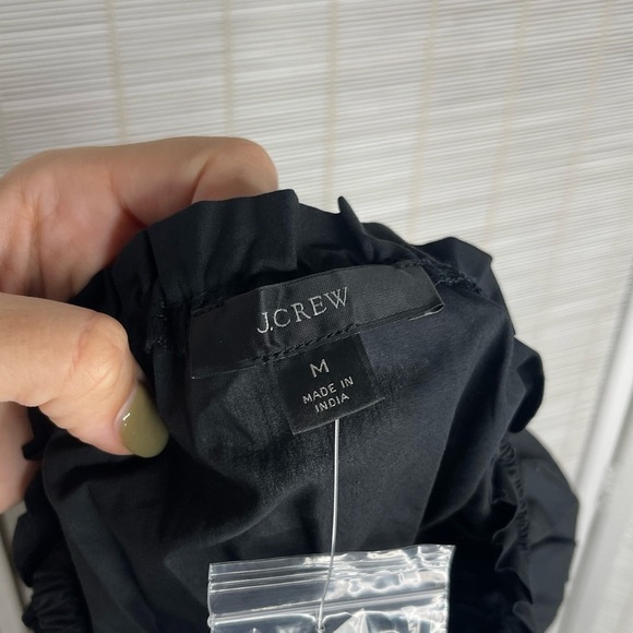 J. Crew Cinched Waist Cotton Poplin Tank Black - Picture 5 of 8